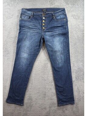 d.jeans Women's Blue Denim Jeans Size 16 Button Fly